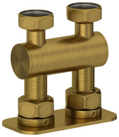 Модуль 2х3/4" прямой EU50 Состаренная Латунь 051-1539-3434