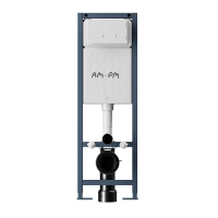 Инсталляция для подвесного унитаза узкая Am.Pm ErgoFit I012711.0101 с кнопкой смыва, белый глянец