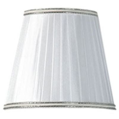 Абажур белый с хромовым кантом Tiffany World TW14-01.54-bi/cr