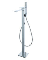 Смеситель для ванны однорычажный напольный с душевым набором Orange Lutz M04-336cr хром