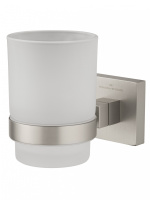 Стакан для зубных щеток с держателем WONZON & WOGHAND POLO, брашированный никель WW-8921-BN