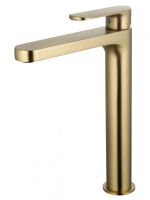 Смеситель для раковины высокий WONZON & WOGHAND, брашированное золото WW-H1034-BG