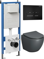 Комплект унитаза с инсталляцией Grossman Pragma 97.4455GMS.03.210 с клавишей смыва