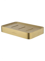 Мыльница с держателем WONZON & WOGHAND LOTTE, брашированное золото WW-8324-BG