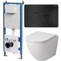 Комплект унитаза с инсталляцией Grossman Style 97.4455S.05.21M с клавишей смыва