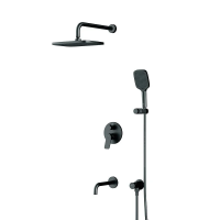 Душевой комплект с изливом Am.Pm X-Joy FB85A3RH42 черный матовый