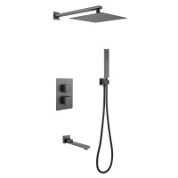 Душевой комплект ABBER Daheim AF8250NG скрытого монтажа с изливом, термостат, никель