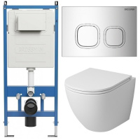 Комплект унитаза с инсталляцией Grossman Cosmo 97.4455MS.02.100 с клавишей смыва