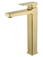 Смеситель для раковины высокий WONZON & WOGHAND CUBE 2.0, брашированное золото WW-88019068-BG