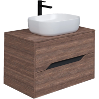 Тумба подвесная Grossman ЛАЙФ-80 см 108015 винтаж,дер, темное/графит с органайзером