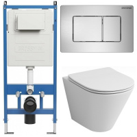 Комплект унитаза с инсталляцией Grossman Classic 97.4477S.04.12M с клавишей смыва