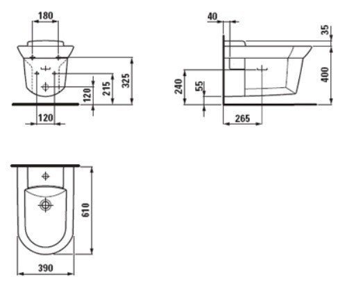 Биде подвесное Laufen MyLife 8.3094.1.400.304.1