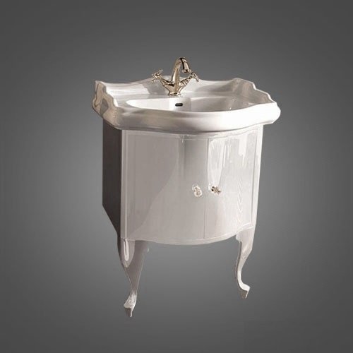 Тумба без раковины с ножками Kerasan Retro 7361K5 белый глянец