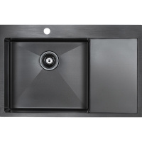 Кухонная мойка Paulmark Elde PM807851-GML вороненая сталь левая