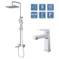 Комплект смесителей для ванной комнаты BelBagno ARDENTE-VSCM/LVM-CRM Комплект смесителей для ванной комнаты BelBagno ARDENTE-VSCM/LVM-CRM