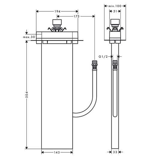 Скрытая часть смесителя Hansgrohe Secubox 13560180