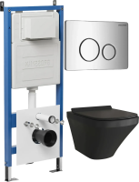 Комплект унитаза с инсталляцией Grossman Style 97.4440BMS.05.10M с клавишей смыва