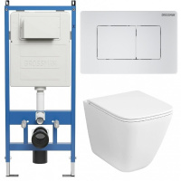 Комплект унитаза с инсталляцией Grossman Classic 97.4479SQC.04.01M с клавишей смыва