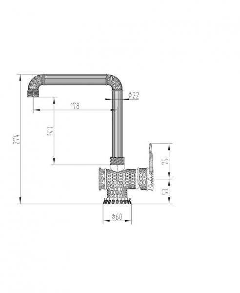 Смеситель для кухни, античная бронза ZorG Antic A 418 K-BR LOFT