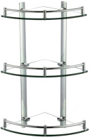 Полка угловая тройная стеклянная Savol S-003031