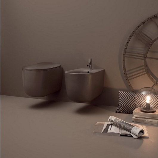 Крышка-сиденье для унитаза Kerasan Nolita 539175 Slim микролифт, коричневый матовый