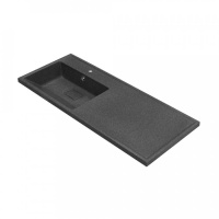 Раковина Aquaton Лайн 1A72863KLF21L, 120 см, литьевой мрамор, левая, графит