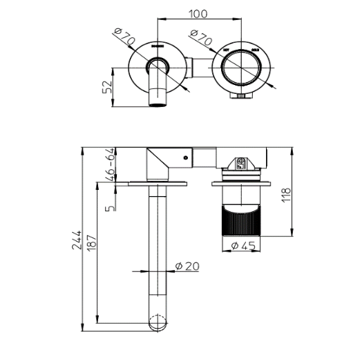 Смеситель для раковины Bossini Ply Z00924.030 хром