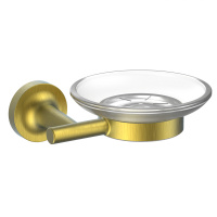 Мыльница с держателем WONZON & WOGHAN SIMPLE, брашированное золото WW-6522-BG