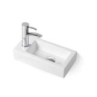 Раковина подвесная (37х18) Vincea VBS-133L белый, левая