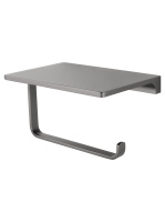 Держатель для туалетной бумаги с полкой WONZON & WOGHAND ECLIPSE, темный графит WW-9126-BGM