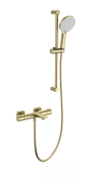 Смеситель для ванны с душевым гарнитуром и термостатом WONZON & WOGHAND, брашированное золото WW-C2021-A-BG