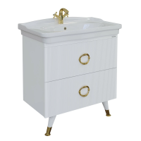 Тумба напольная Grossman АТРИО-85 см 108016 с 2-я ящ, белый глянец