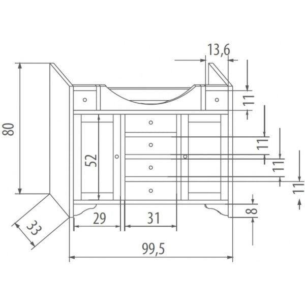Тумба под раковину Eban Eleonora FBSEL105-B new*8