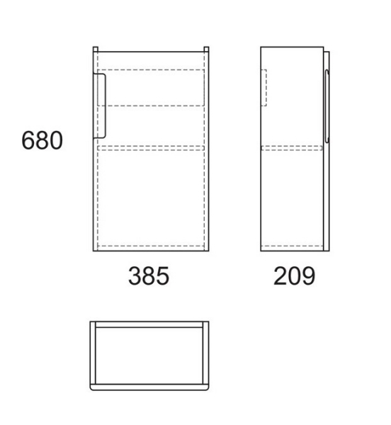 Тумба под раковину Owl 1975 Runn, 40 см, с дверкой OW07.01.00