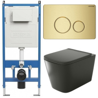 Комплект унитаза с инсталляцией Grossman Style 97.4441BMS.05.32M с клавишей смыва