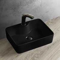 Раковина накладная (47,5х36,5) Vincea VBS-127MB матовый черный