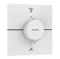 Термостат для душа на 2 потребителя Hansgrohe ShowerSelect Comfort E 15572700 белый матовый