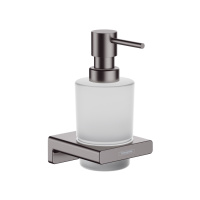 Дозатор для жидкого мыла AddStoris Hansgrohe 41745340 шлифованный черный хром