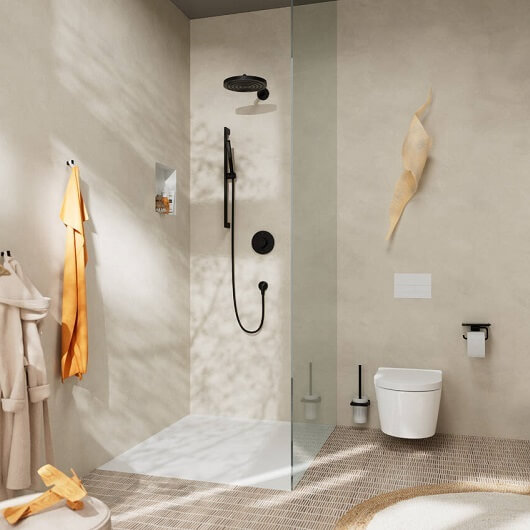  Верхний душ Hansgrohe Pulsify 260 1jet EcoSmart 24141670 черный матовый