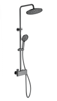 Душевая система с термостатом WONZON & WOGHAND MUSE Corno, темный графит WW-B3110-BGG