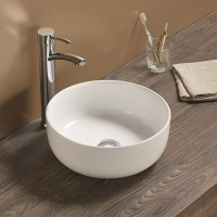 Раковина керамическая накладная (35x35) Art&Max AM-102 белый