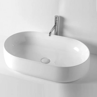 Раковина накладная (70х44) Kerasan F10 460601 белый глянец