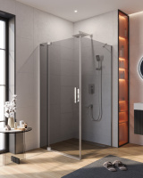 Душевой уголок (90х100) CEZARES SLIDER SLIDER-AH-1-100-90/100-GRIGIO-Cr