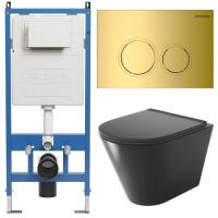 Комплект унитаза с инсталляцией Grossman Galaxy 97.4477BMS.01.300 с клавишей смыва