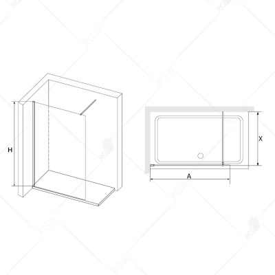 Душевая пергородка RGW WA-10 02101010-11 (100Х195)