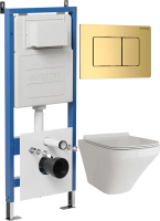 Комплект унитаза с инсталляцией Grossman Classic 97.4440S.04.30M с клавишей смыва