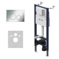 Инсталляция для подвесного унитаза Am.Pm PrimeFit I012709.0151 с кнопкой смыва, хром глянец