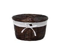 Плетеная корзина с крышкой для белья WasserKRAFT Donau WB-530-L