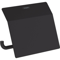 Держатель туалетной бумаги с крышкой  Hansgrohe AddStoris 41753670, матовый черный