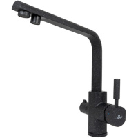 Смеситель KAISER Decor кухня боковой под фильтр Ø35 (черный-мрамор-308)